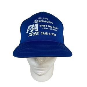 Vintage Mesh Back Dealer Advertising Trucker Hat Fall Ford Spectacular SnapBack